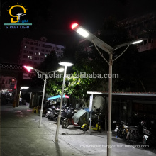 BR SOLAR Integrated All In One Solar street light with pole system LIPO4 Lithium batery Easy installation